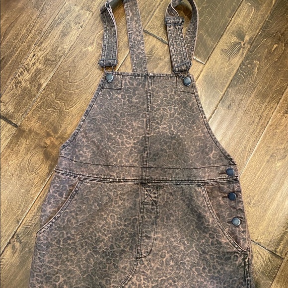 Free People Denim - FP Leopard Overall Dress